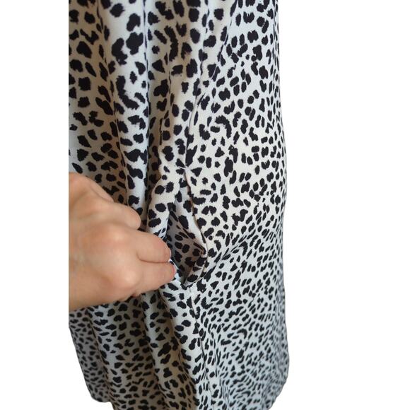 Apt 9 Women's Size Large Leopard Print V-neck Shift Dress with Pockets - Picture 3 of 5